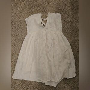 White romper dress